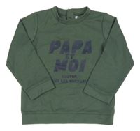 Khaki lehká mikina s nápisem Gémo
