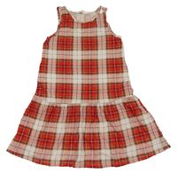 Bílo-červené kostkované šaty H&M