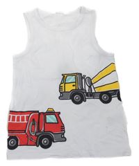 Bílé tílko s auty H&M