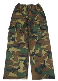 Hnědo-khaki army cargo kalhoty 