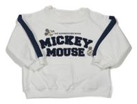 Bílo-tmavmodrá mikina s Mickeym Disney