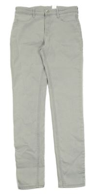 Světlešedé skinny fit teplákové rifle H&M