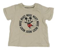 Béžové tričko s Mickeym C&A