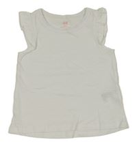 Bílé tričko s volánky H&M