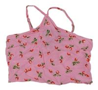 Nové - Růžový crop top s jahodami New Look