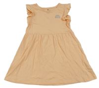 Oranžové bavlněné šaty s duhou H&M