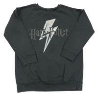 Černošedá mikina s bleskem a nápisem - Harry Potter Tu