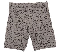 Hnědo-černé leopardí kraťasy H&M
