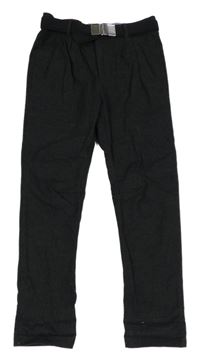 Antracitové chino kalhoty s páskem Monsoon