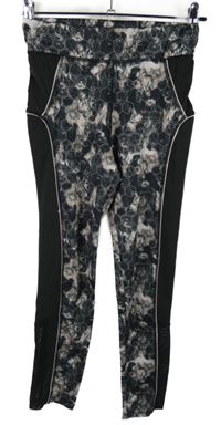 Dámské černo-růžové vzorované sportovní legíny Gina Benotti 