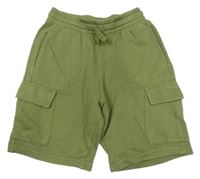 Zelené teplákové cargo kraťasy H&M