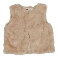Světlerůžová kožešinová podšitá vesta H&M