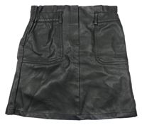 Černá paper bag koženková sukně PRIMARK