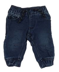 Tmavomodré teplákové cuff rifle Denim Co.