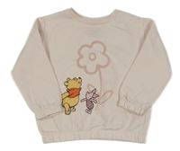 Světlerůžová mikina s Pú a Prasátkem PRIMARK