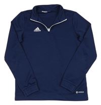 Tmavomodrá funkční sportovní mikina Adidas