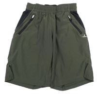 Khaki šusťákové kraťasy Decathlon