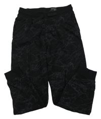 Černé vzorované tepláky H&M