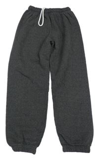 Tmavošedé cuff tepláky 