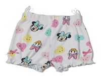 Bílé bavlněné kraťasy s Minnie a Daisy C&A