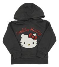 Tmavošedá mikina s Kitty a kapucí PRIMARK