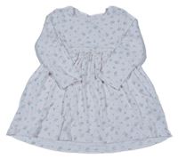 Bílé žebrované květované šaty Primark