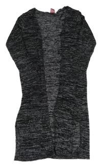 Černo-stříbrný melírovaný úpletový cardigan Y.F.K.