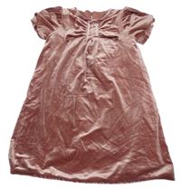 Starorůžové sametové šaty H&M