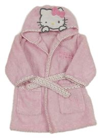 Růžový chlupatý župan s kapucí - Hello Kitty Sanrio