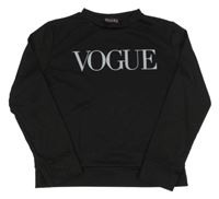Černá mikina s nápisem Vogue