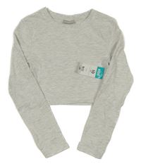 Nové - světlešedé melírované crop triko Matalan