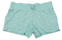 Tyrkysové puntíkaté bavlněné kraťasy