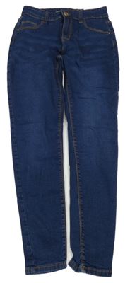 Nové - Tmavomodré skinny mid rise rifle Denim Co.