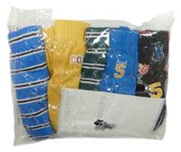 Nové - 5x slipy - 2x pruhované + 3x s potiskem Dunnes