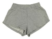 Šedé melírované teplákové kraťasy H&M