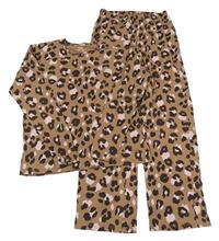 Hnědé pyžamo s leopardím vzorem C&A
