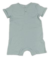 Světlemodrý žebrovaný kraťasový overal Sinsay