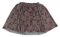 Černo-růžová leopardí lehká sukně dunnes