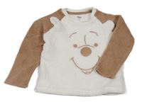 Bílo-hnědá plyšová mikina - Medvídek Pú Primark