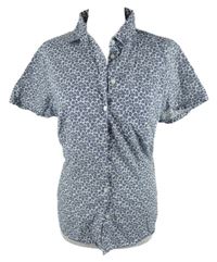Dámská tmavomodro-bílá vzorovaná halenka H&M