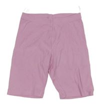 Světlerůžové žebrované elastické kraťasy C&A