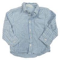 Modro-bílá pruhovaná melírovaná košile H&M