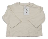 Nové - smetanové žebrované triko H&M