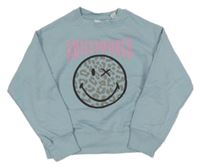 Světlemodrá mikina se smajlíkem H&M