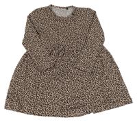 Růžové šaty s leopardím vzorem 