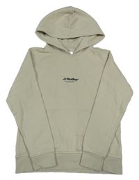 Béžová mikina s nápisem a kapucí Jack & Jones