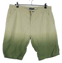 Pánské béžovo-khaki ombré plátěné kraťasy Colours & Sons 