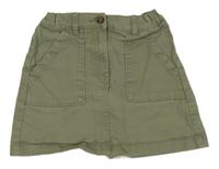 Khaki plátěná sukně H&M