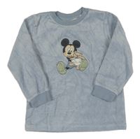 Modrošedá sametová mikina s Mickeym H&M
