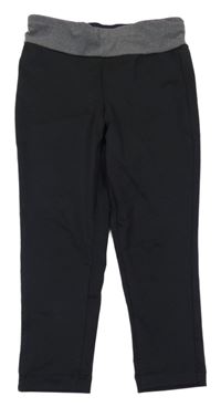 Černé sportovní crop legíny Crane
